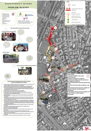 Cartografia problemi rilevati nei pressi della scuola De Andrè