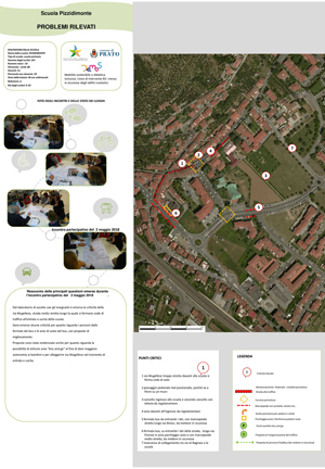 Cartografia problemi rilevati nei pressi della scuola Pizzidimonte